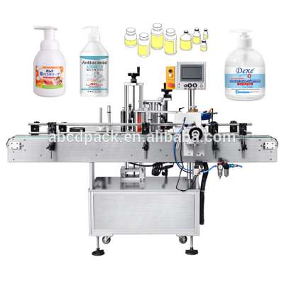 Automatic Hand Sanitizer Pump Bottle Labeler Disinfectant Alcohol Round Bottle Labeling Machine